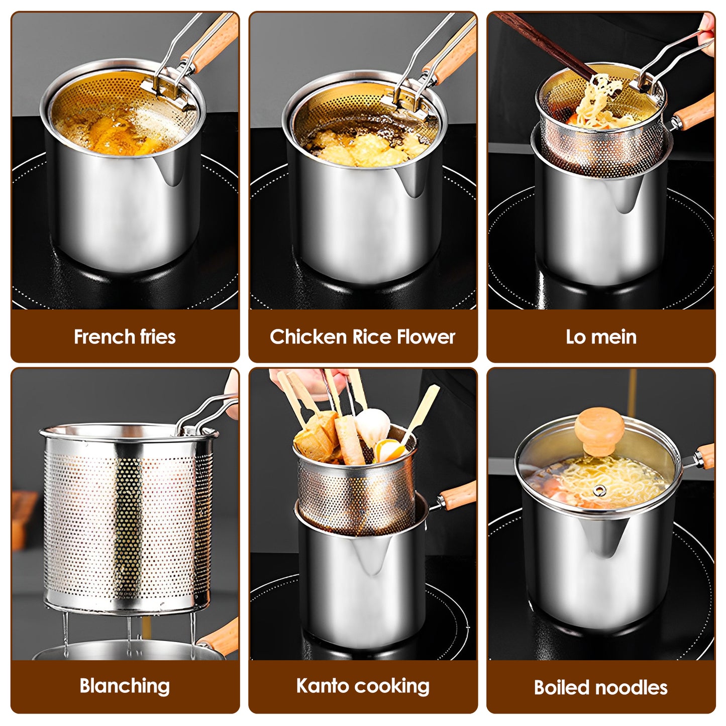 ZUNOVA™ | Stainless Steel Deep Fryer Pot