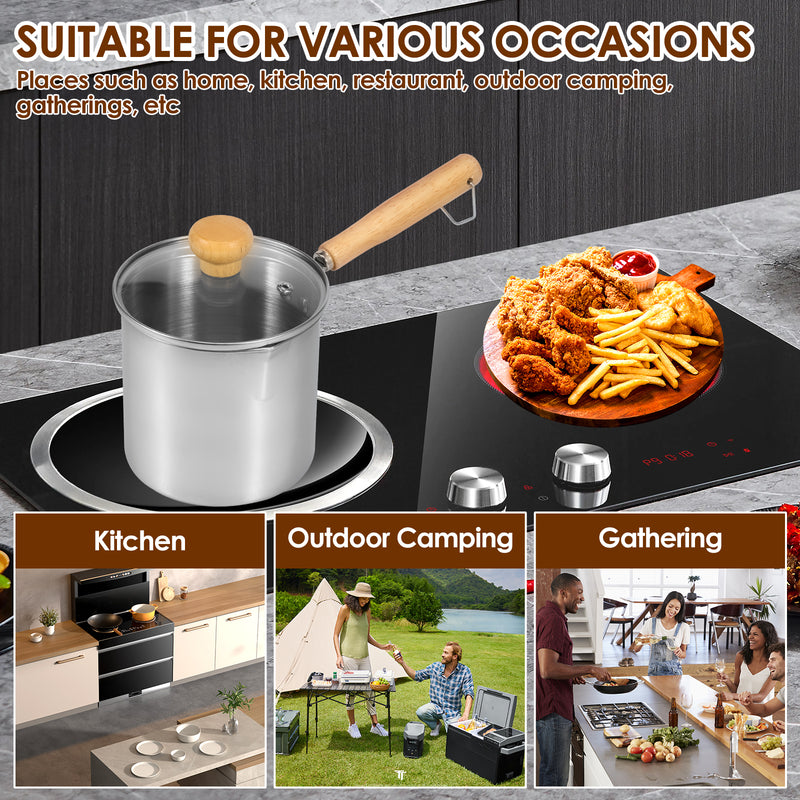 ZUNOVA™ | Stainless Steel Deep Fryer Pot