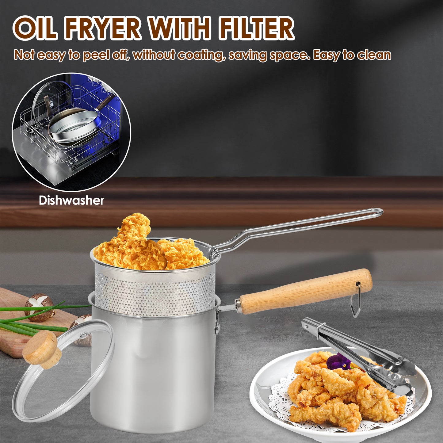 ZUNOVA™ | Stainless Steel Deep Fryer Pot