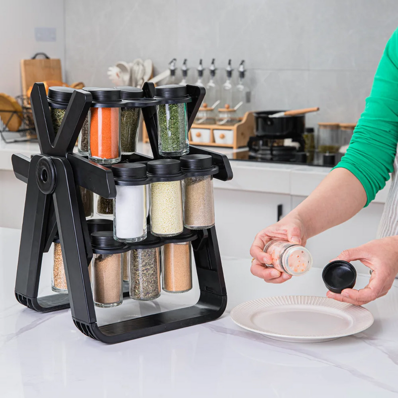 ZUNOVA™ | 18 Jar Rotating Spice Rack